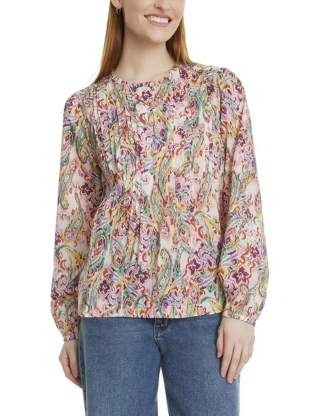 Nine West Floral Pintuck Blouse - NWT